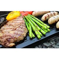 Grill Plate. 50cm Cast Iron Double Sided Griddle Plate Grill Pan For Gas, Electric And Induction Hobs.