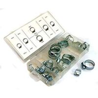 26Pc Heavy Duty Hose Clamps in Assortment Box Hose Clamps Set Jubilee Clips Zinc Plated in Case Hardware DIY Home Professional Use Hand Tools