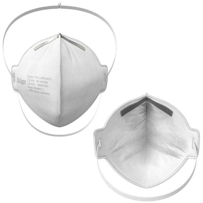Dräger X-plore 1930 V Masque Respiratoire Jetable FFP3 Taille M-L Lot De 5 - Anti-poussière Avec Soupape