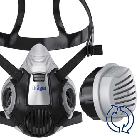 Dräger X-plore Filtres P3 Odour Baïonnette - Pack 10 Paires - Protection Particules + Odeurs - Pour Masques 3300/3500/5500