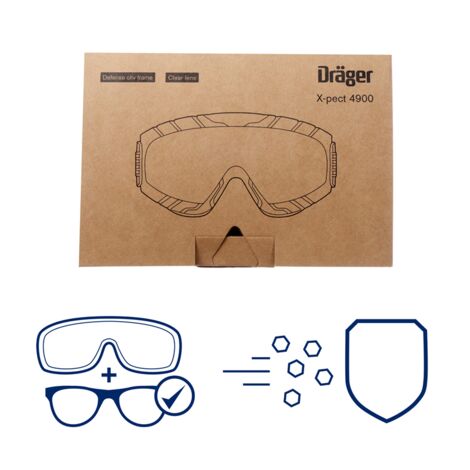 Lunettes De Sécurité Dräger X-pect 8520 - Anti-buée, Anti-rayures, Protection UV