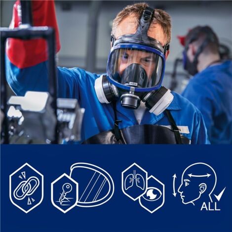 Dräger X-plore 3500 Kit Protection Incendie Forêt - Demi-Masque + Filtre ABEK1Hg-P3 + Lunettes, Contre Fumée Cendres Gaz Toxiques Feux De Forêt