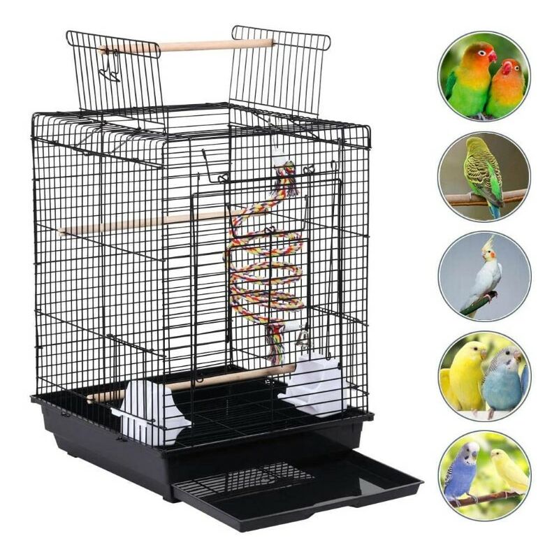 Ferplast Cage Oiseau PIANO 4, Cage Canari Oiseaux, avec Mangeoires