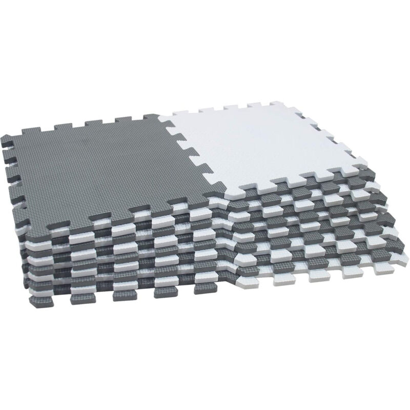 Tapis Puzzle Bébé 36 Pièces En Mousse EVA 145x145 Cm - Antidérapant, Imperméable, Bordures Convertibles En Barrière
