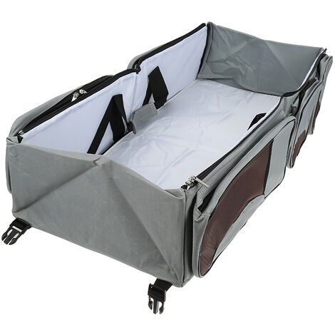 Sac à dos à langer avec lit plié pour bébé, grande capacité sac à