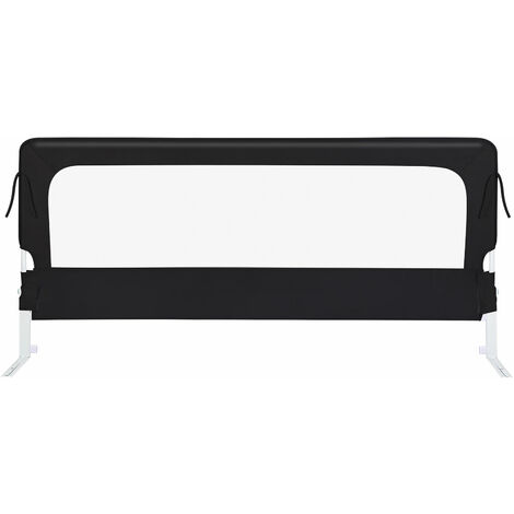 Aqrau Barrière de Lit Enfant et Bébé, 1.8M Toddler Bed Guard, Barriere De Securite Enfant Lit - Protection Lit Enfant Noir (1 Côté)