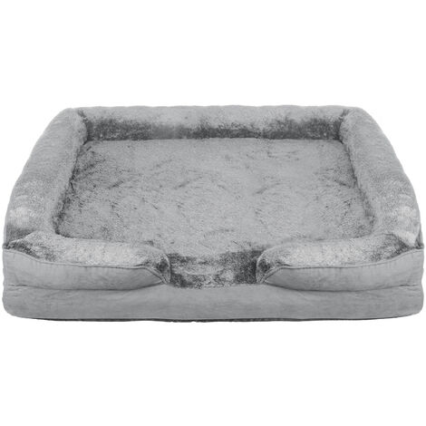 Aqrau Coussin Grand Chien, Niche intérieure pour chien, Panier pour Chat et Chien, Coussin Chien Déhoussable, Gris (1/5)