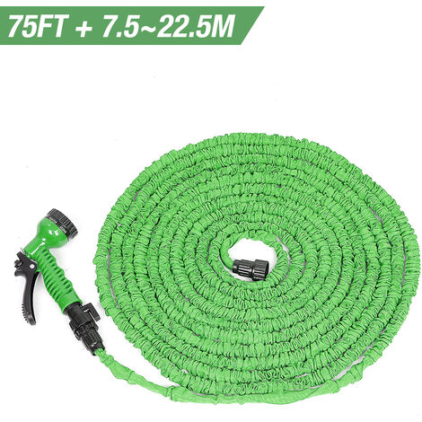 Aqrau Tuyau D'arrosage 75FT, Extensible à Jardin Tuyau, avec Pistolet 7 Fonctions Vert (1/5)