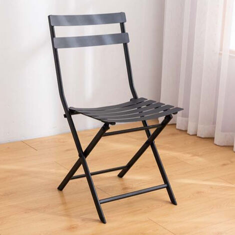 Lot De 4 Chaises Pliantes Jardin Noires - Intérieur/Extérieur 150kg Charge Max
