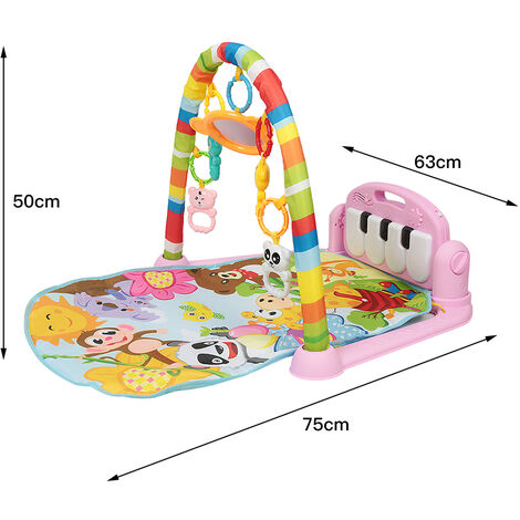 Aqrau Tapis de jeu pour bébé, tapis de gymnastique pour bébé avec