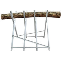 Aqrau Chevalet de Sciage en Acier Galvanisé / Chevalet de Tronçonnage Pliable / 4 tréteaux /Charge max.120 kg, menuiserie