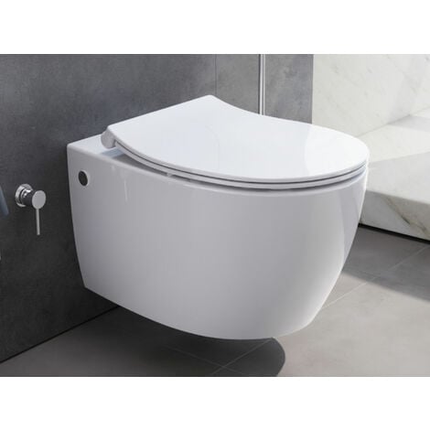 Hänge Wand Bidet Komplett Set Hänge Wand Toilette WC mit Soft Close Sitz
