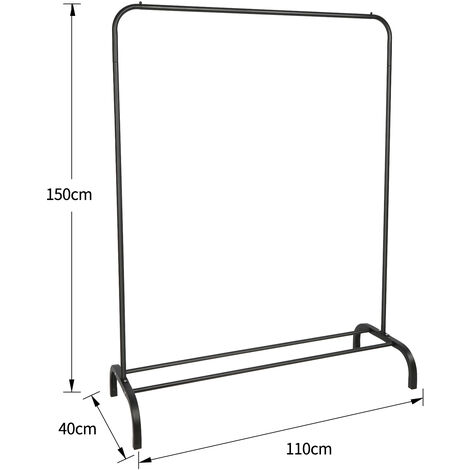 Appendiabiti da Parete Commerciale Mensole,Negozio Abbigliamento Barra for  appendere vestiti Stand Attaccapanni in Metallo Multifunzionale Porta Abiti