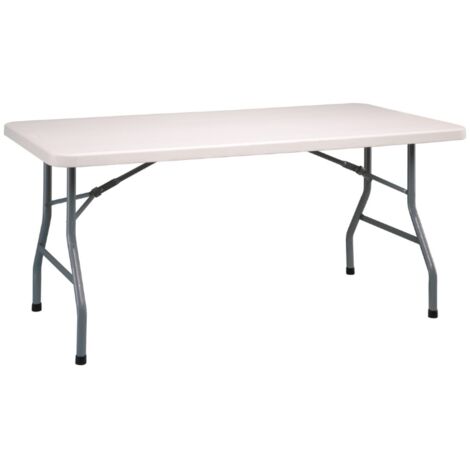 Table pliante rectangulaire intérieur, extérieur 152x76 gris MAHLER garbar (1/2)