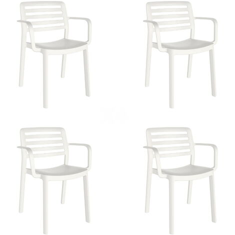 garbar WIND Fauteuil Intérieur, Extérieur Set 4 Blanc