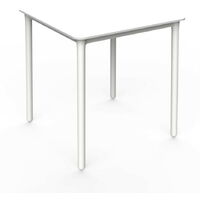 Garbar – Table carrée 70x70 cm pour 2 à 4 personnes – Polypropylène et fibre de verre – Résistante aux UV et intempéries – Blanche