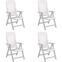 Garbar – Fauteuil multipositions extérieur pliant – Matériau polypropylène – Résistant aux UV et intempéries – Dimensions 58,5 x 68 x 108 cm