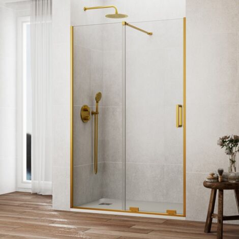 Paroi de douche KENNA GOLD fixe + coulissant Mesure: 145-150 cm (1/4)