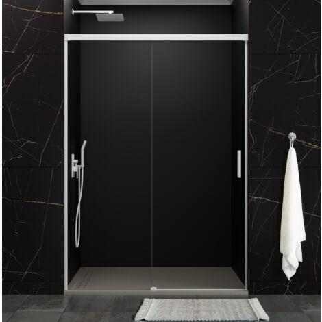 PAROI DE DOUCHE FIXE+COULISSANT 145-150 cm. MODÈLE: BASICA BLANC (1/5)