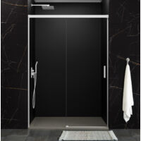 PAROI DE DOUCHE FIXE+COULISSANT 135-140 cm. MODÈLE: BASICA BLANC