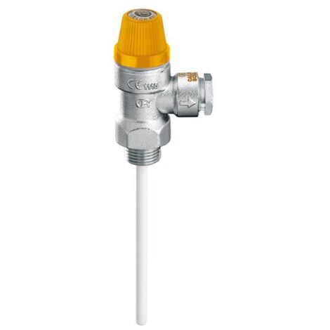 Valvola di sicurezza combinata temperatura e pressione per impianti solari Caleffi 309401  1/2” M
