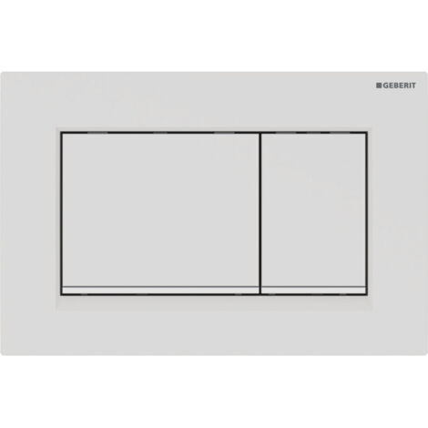 Placca Geberit Sigma20 Square Bianco Verniciato Opaco / Bianco Doppio Tasto (ex Sigma30)  115.883.01.1 Bianco