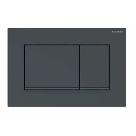 Placca Geberit Sigma20 Square Nero / Nero Opaco Doppio Tasto (ex Sigma30) 115.883.DW.1 Nero