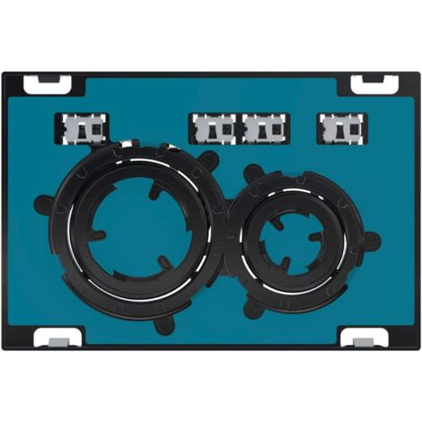 Placca Geberit Sigma50 Round Personalizzabile / Nero Cromato Doppio Tasto  115.651.00.1 Nero Cromo