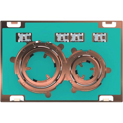 Placca Geberit Sigma50 Round Personalizzabile / Oro Rosso Doppio Tasto 115.650.00.1 Oro Rosso