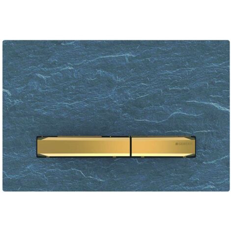 Placca Geberit Sigma50 Square Ardesia Mustang / Ottone Doppio Tasto 115.672.JM.2 Ardesia Mustang