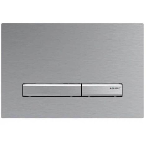 Placca Geberit Sigma50 Square Cromato Spazzolato / Cromo Doppio Tasto  115.788.GH.2 Cromato