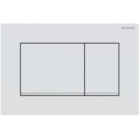 Geberit SIGMA30 placca di comando per risciacquo a due quantità, placca e tasti colore bianco finitura opaco, profili design e telaio finitura cromo lucido 115.883.JT.1