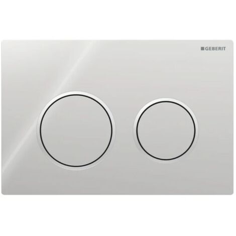 Placca Geberit Omega20 Round Cromato Lucido / Cromosatinato Doppio Tasto 115.085.KH.1 Cromo Lucido
