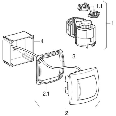 Geberit Sollevatore Pneumatico Monotasto 240.573.00.1