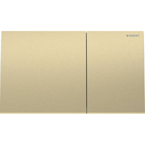 Placca Geberit Sigma70 Square Ottone Spazzolato Doppio Tasto  115.622.QF.1 Ottone spazzolato