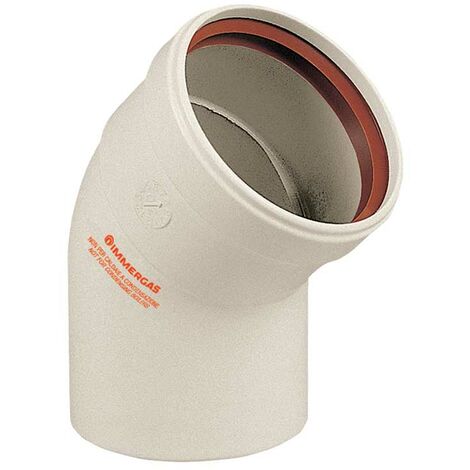 Immergas Kit gomito 80 ad innesto a 45° “Serie Blu” 3.010956 (1/2)