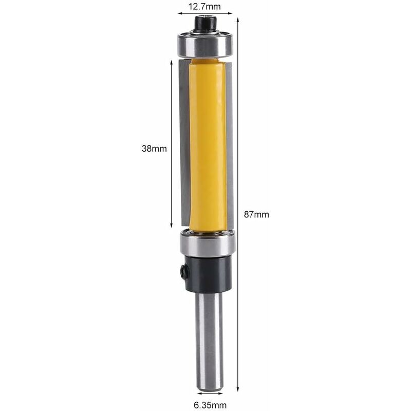 Punta per fresa a filo, diametro di taglio da 1/2 in carburo, fresa per la lavorazione  del legno con gambo da 1/4 per lavoratori,SOEKAVIA