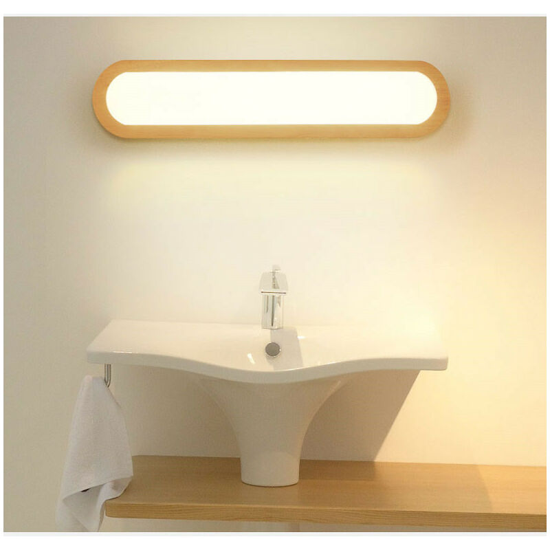 Lampada da Parete a LED per Interni, Lampada da Parete in Legno Dimmerabile  Lampada da Parete a LED Soggiorno Camera da Letto Scale Corridoio Bagno  Luce Calda (45CM),SOEKAVIA