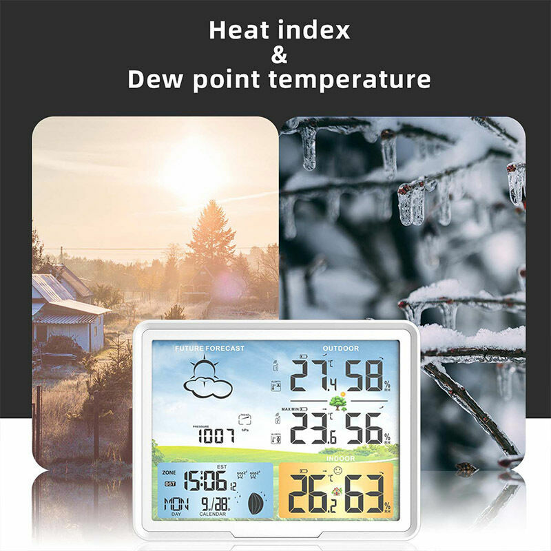 Stazione Meteorologica WLAN Professionale Sainlogic con Sensore Esterno ad  Energia Solare, Collettore di Pioggia, Previsioni del Tempo, Indicatore del