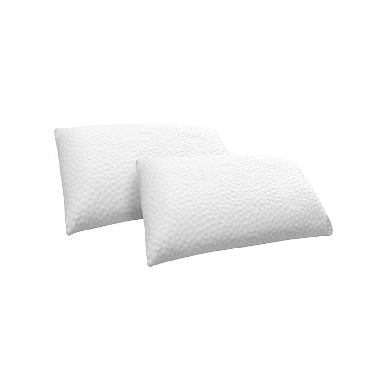 Coppia Cuscini 50x50 alti 12 cm in Memory Foam Imbottitura Morbida effetto  Piuma