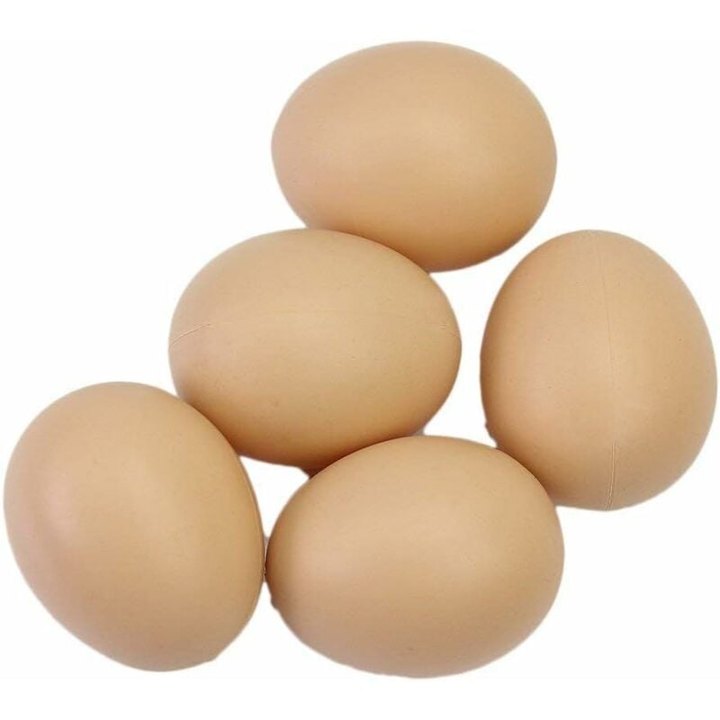 Nido di plastica per galline artificiali per pollame, uova finte, 5 pezzi,  comodo e pratico,AAFGVC