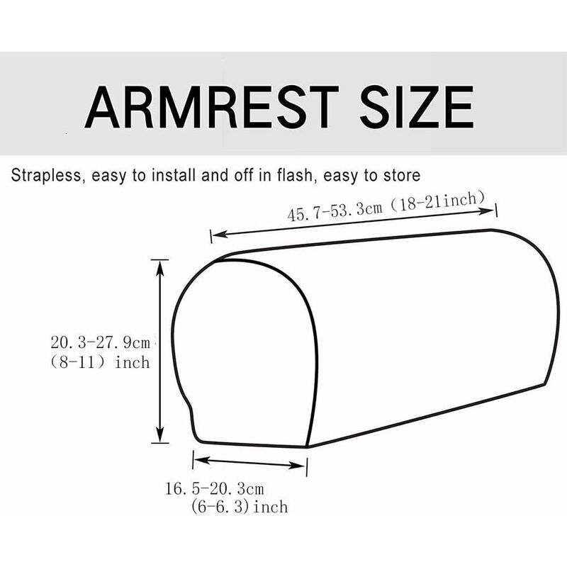Set di 2 copribraccioli in tessuto elastan elasticizzato antiscivolo  impermeabile per poltrone, divani, poltrone (sabbia), SOEKAVIA