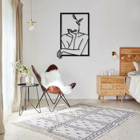 Decorazione da parete in acrilico nero Decorazione da parete minimalista  Arte moderna Astratta Decorazione del corpo
