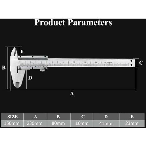 Calibro a corsoio professionale in acciaio inossidabile Calibro a corsoio  digitale di precisione da 150 mm