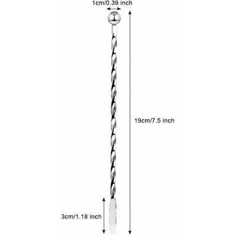 Cucchiaio da Cocktail Bar cucchiaio per mescolare manico lungo cucchiaio  per mescolare con motivo a spirale