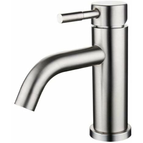 Miscelatore Lavabo Basso Moderno, 24 Cm, Con Tappo Click-clack, colore:  Chrome