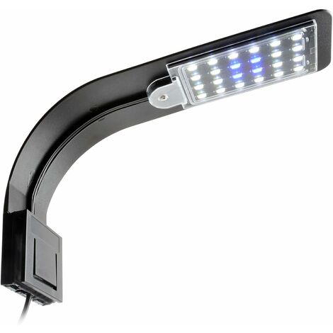 Ultra-piccola luce a led per piccoli acquari, mini luci a morsetto per  acquario con 24 led bianchi per acquari di grandi dimensioni 30-40 cm, 10w  (bianco)