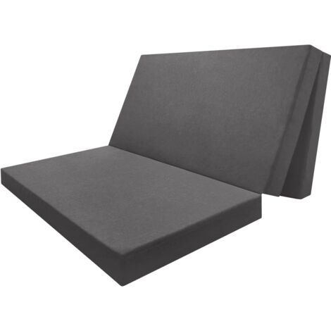 COLCHON PLEGABLE CAMPER GRIS 80X190. Núcleo D28 Kg/m3 Desenfundable
