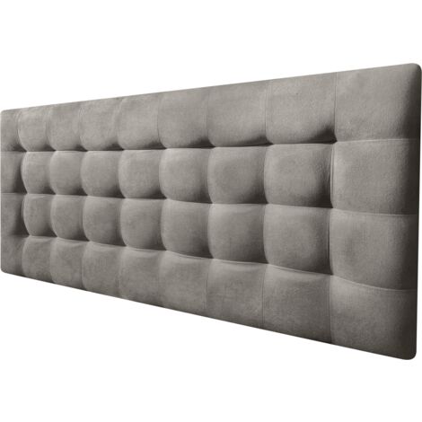 Cabecero Cama CANADÁ DELUXE tapizado tejido antimanchas Gris 90x70cm (1/4)