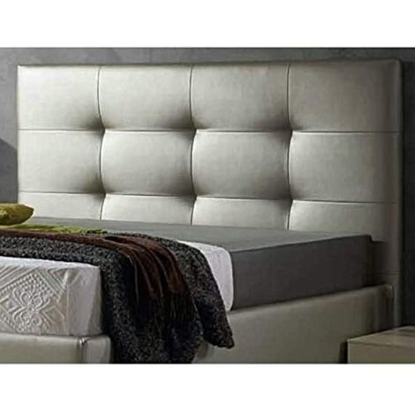 Cabecero cama polipiel moderno 16570cm TEXAS plata